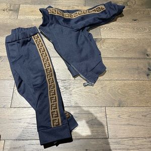 Navy blue Fendi Jogging suit